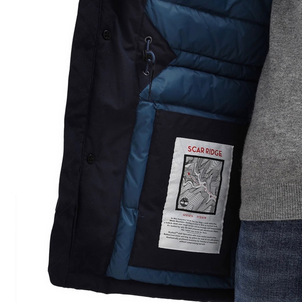 Timberland Scar Ridge Men Parka Downfree Dark Blue - Picture 8 of 10